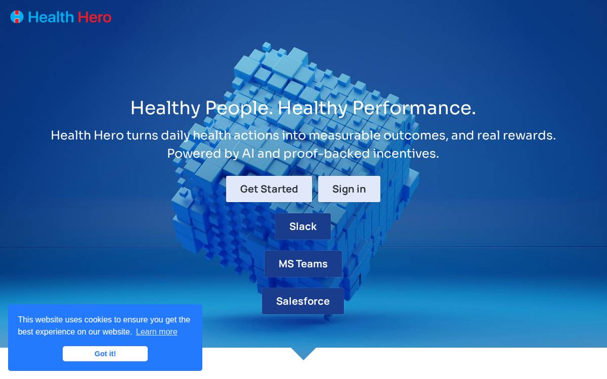 Health Hero website preview