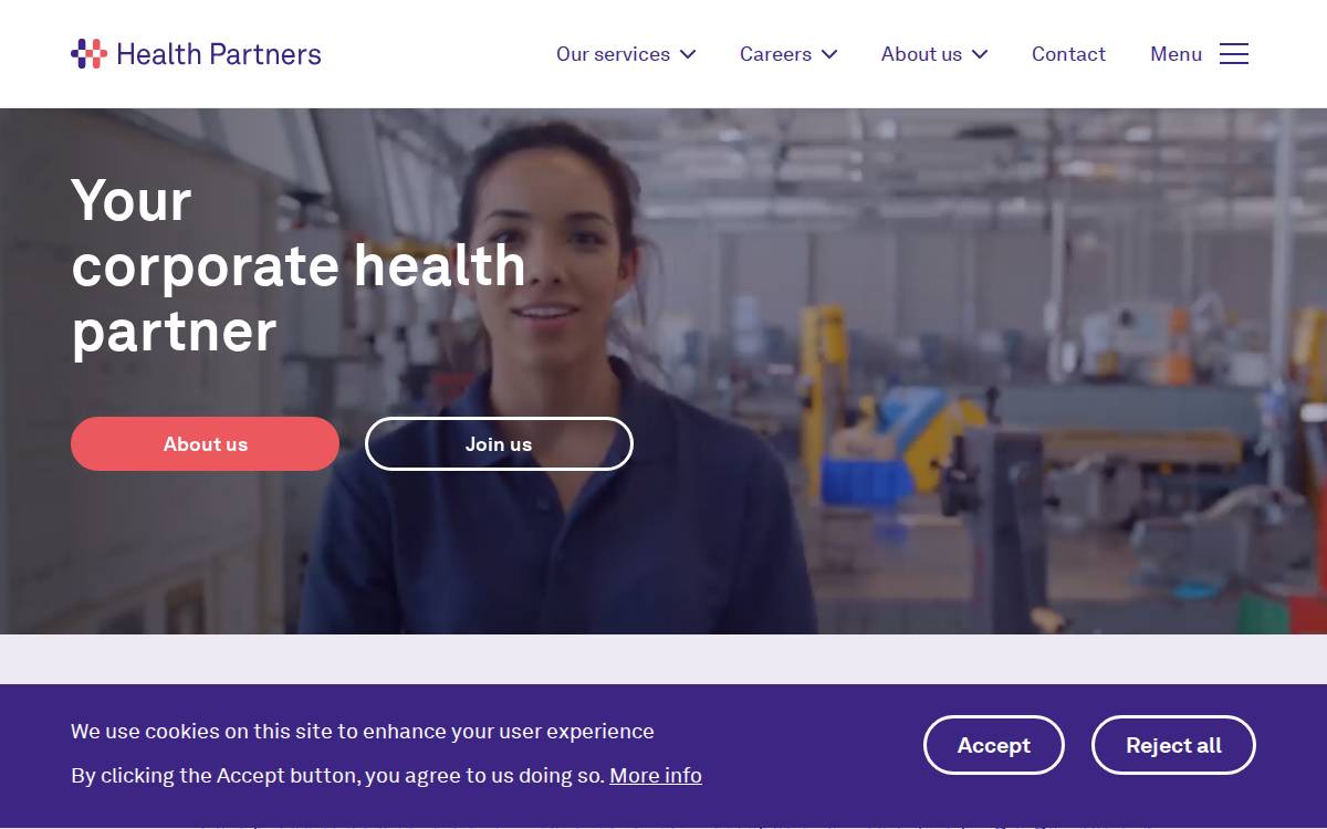 Health Partners website preview