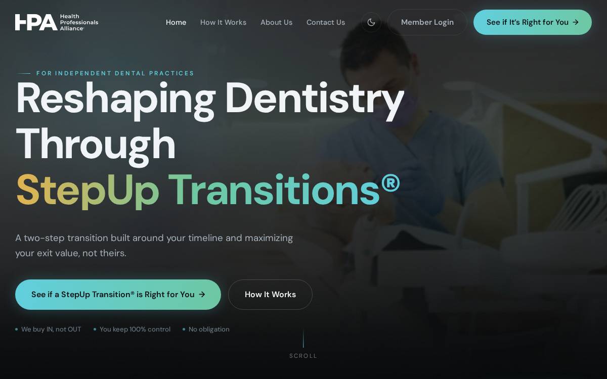 Health Professionals Alliance website preview