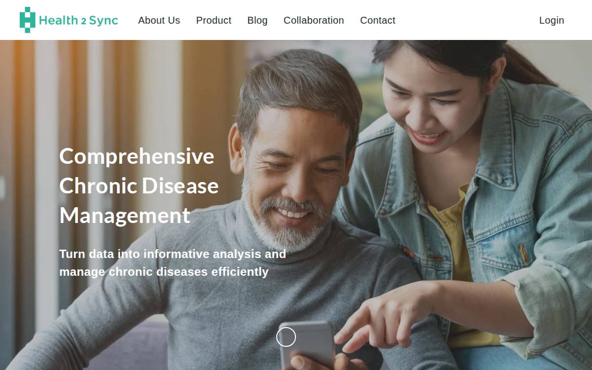 Health2Sync (H2) website preview