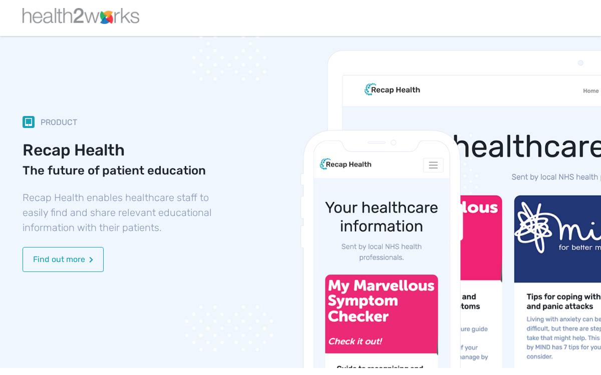 Health2Works Seed website preview