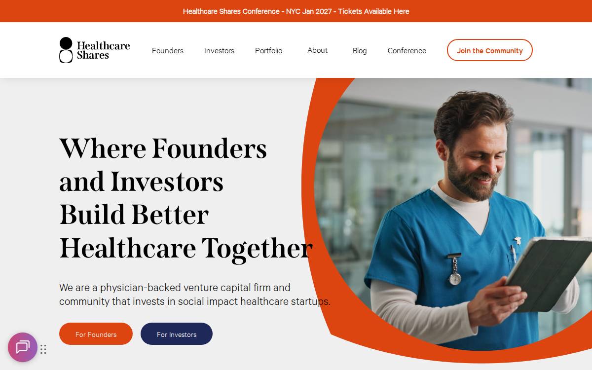 Healthcareshares website preview