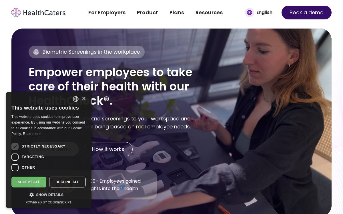 Healthcaters website preview