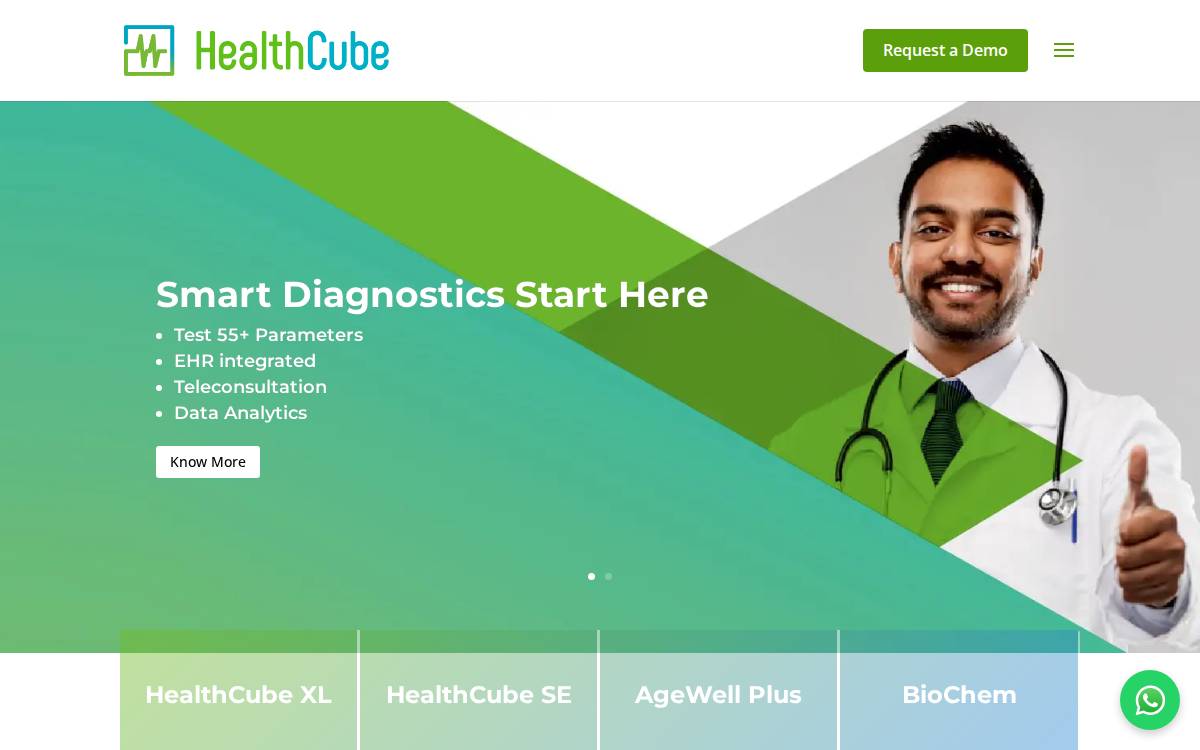 Healthcubed website preview