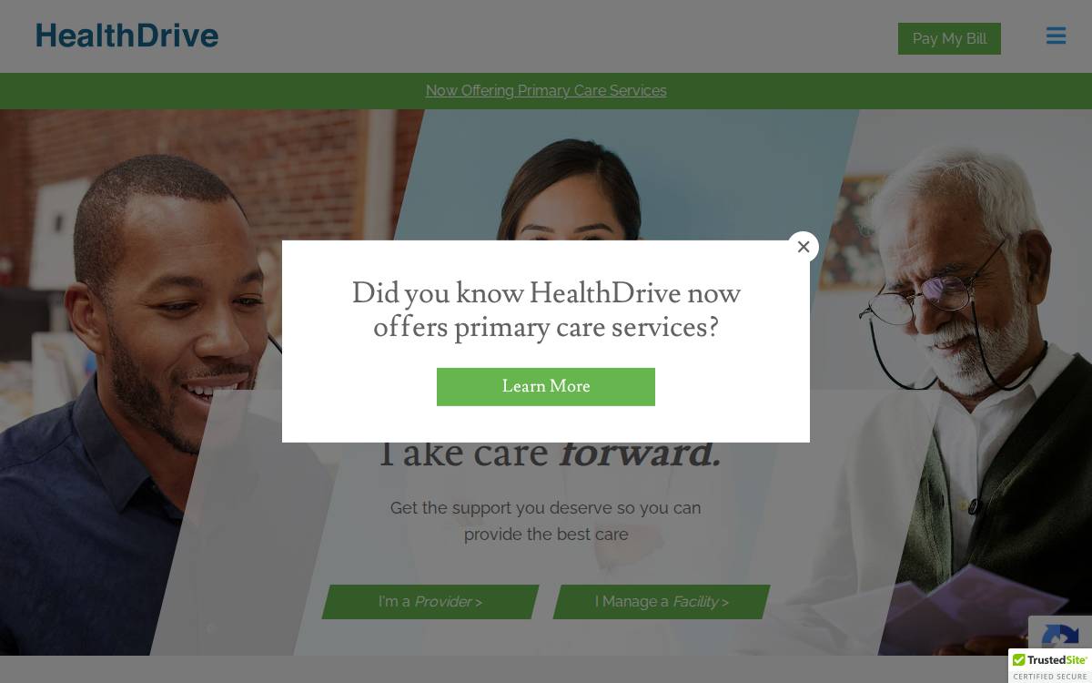 HealthDrive website preview