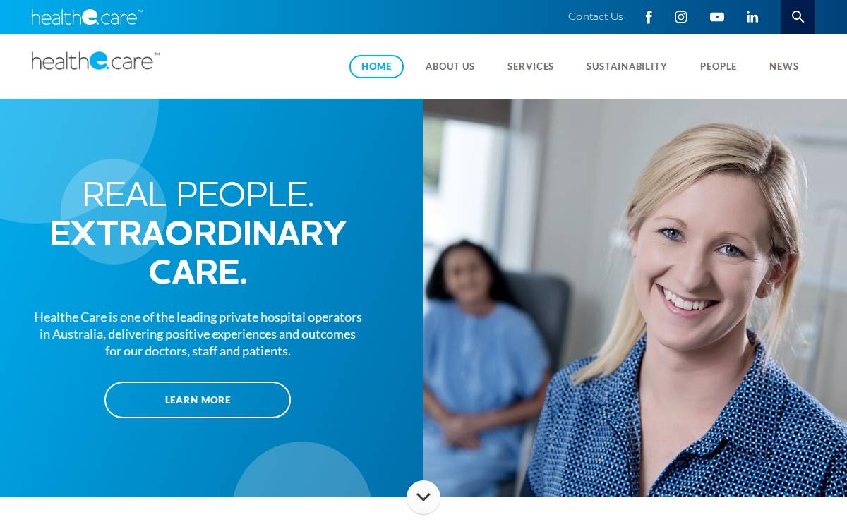 Healthe Care website preview
