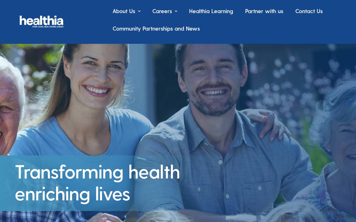 Healthia website preview
