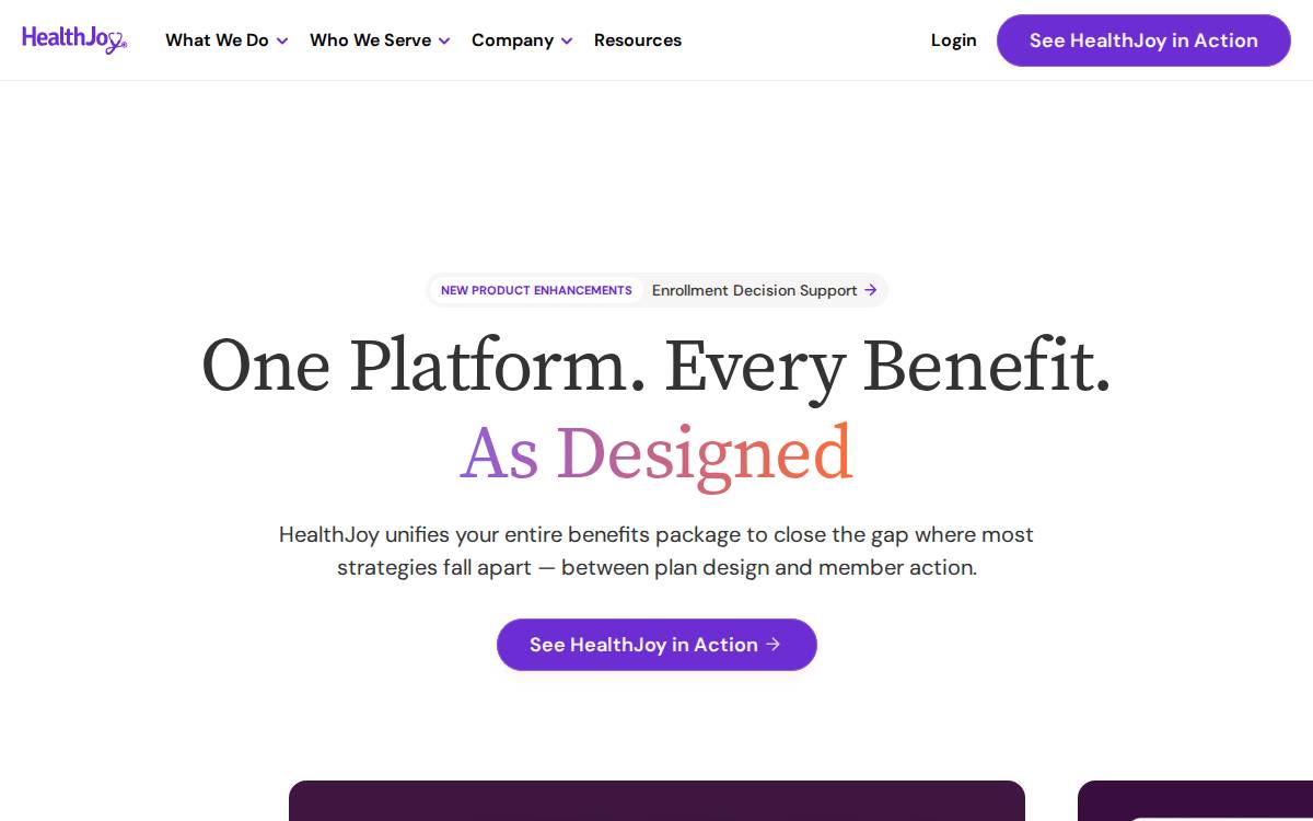 Healthjoy website preview