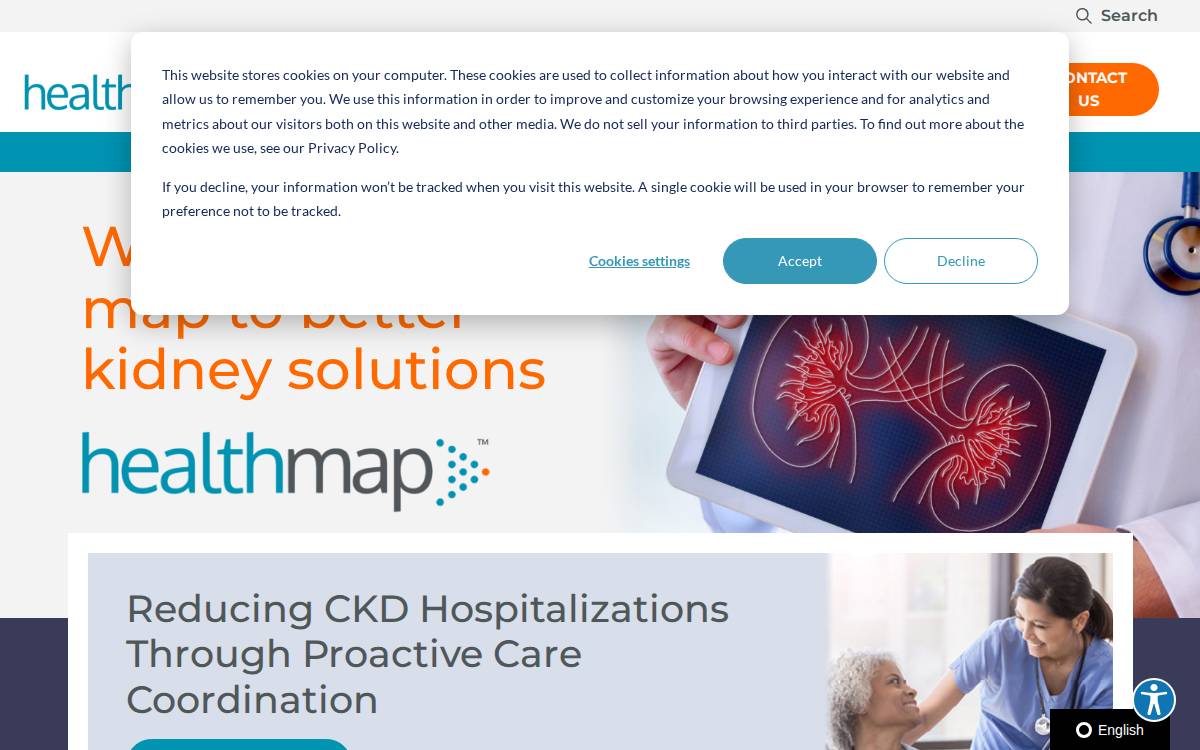 Healthmap Solutions website preview