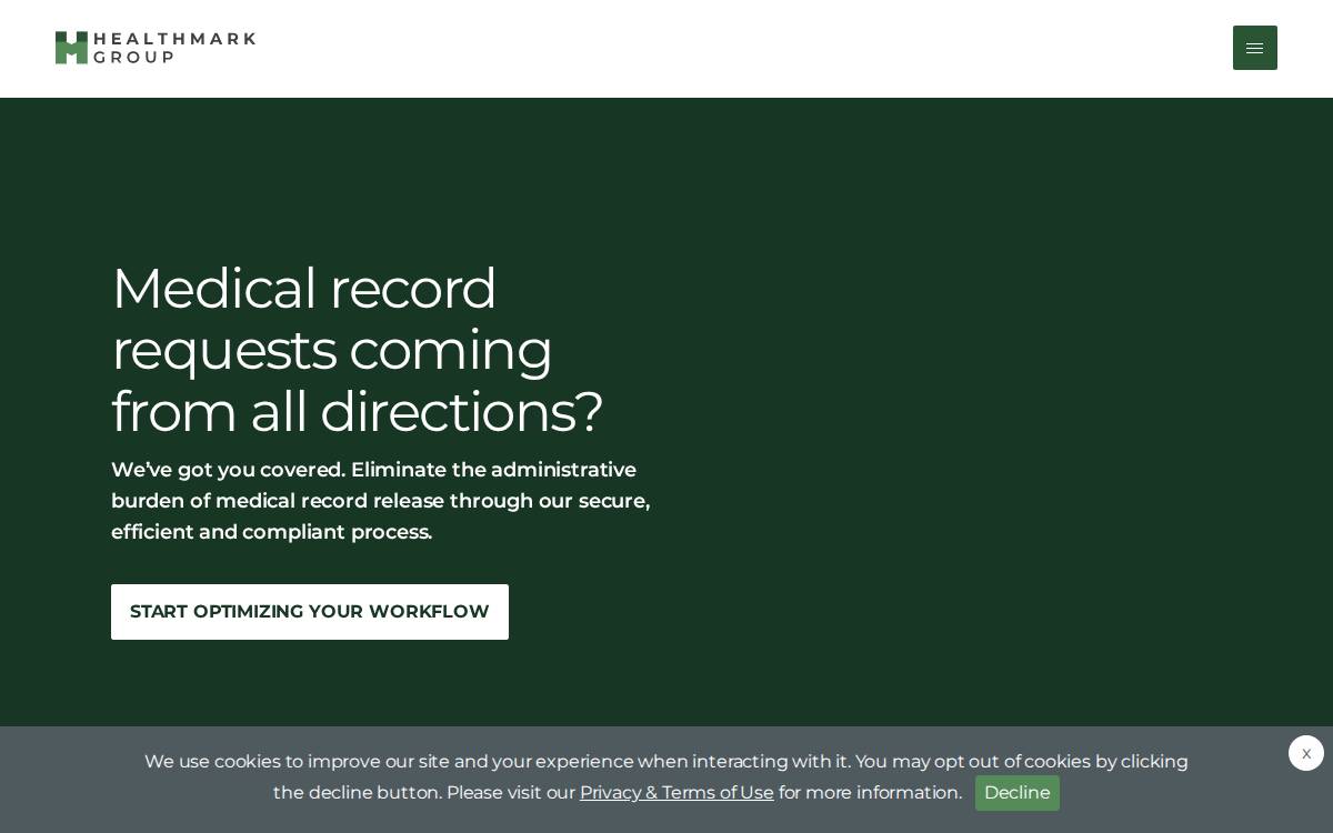 HealthMark Group website preview