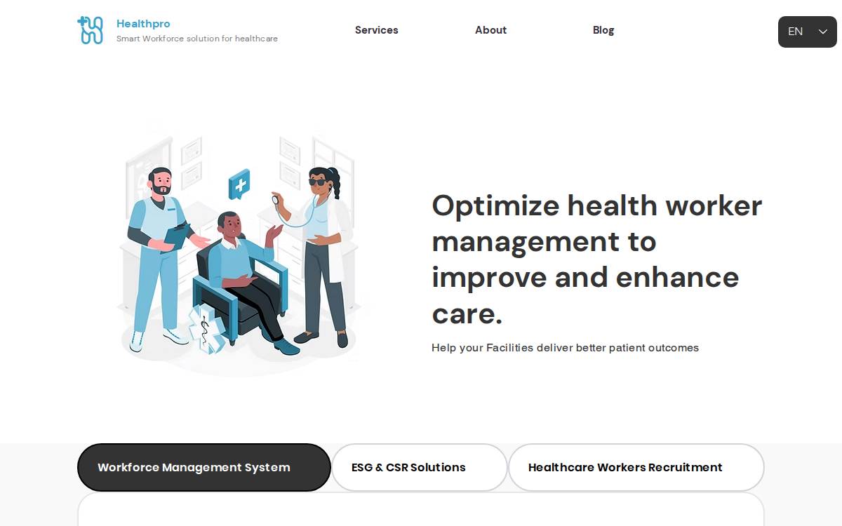 Healthpro website preview