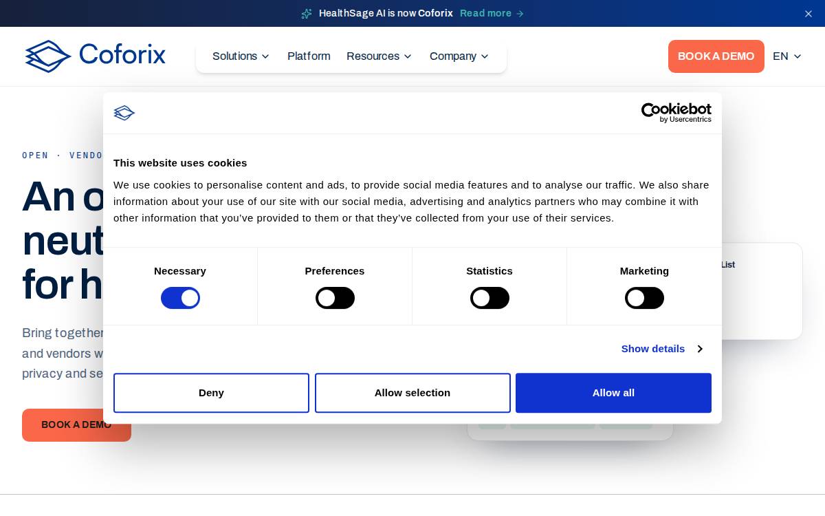 Healthsage website preview