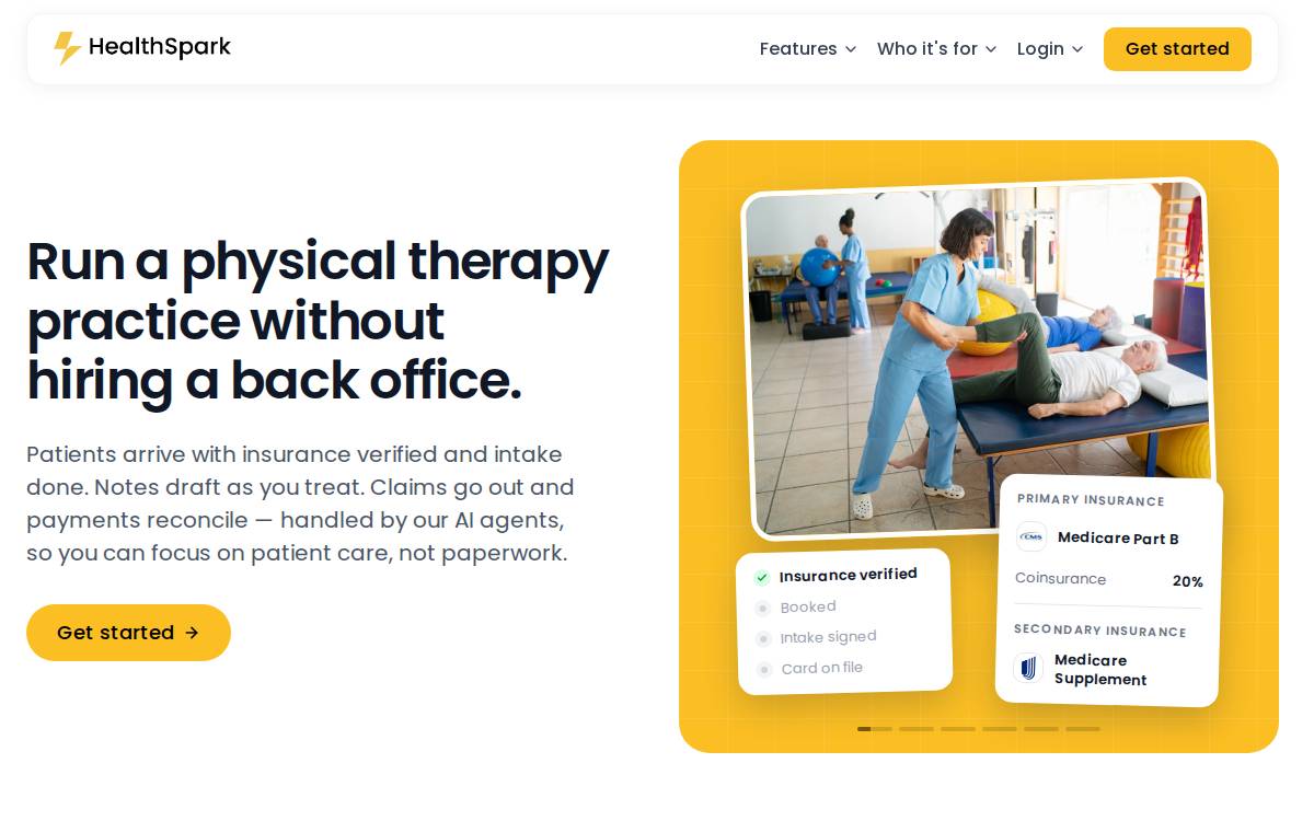 HealthSpark website preview