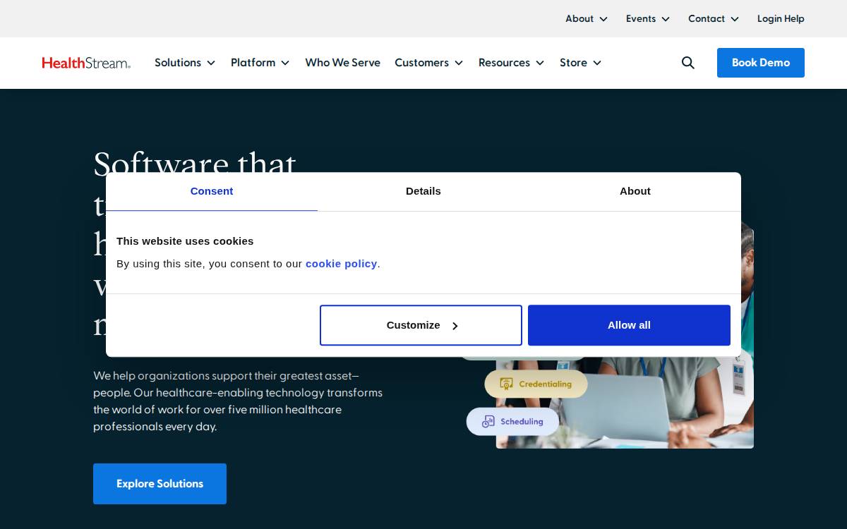 HealthStream website preview