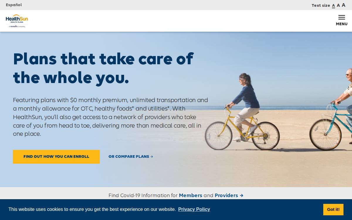 HealthSun website preview
