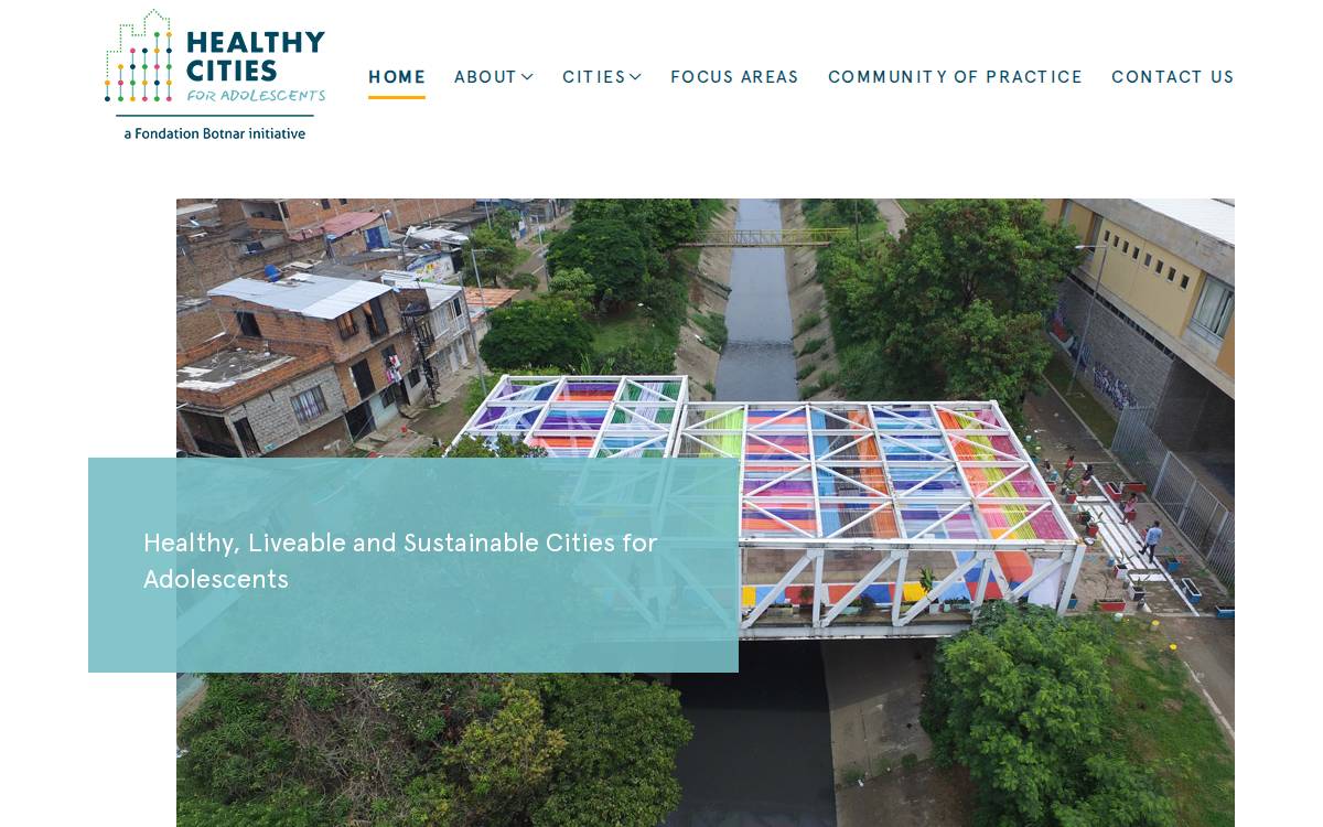 Healthy Cities for Adolescents website preview