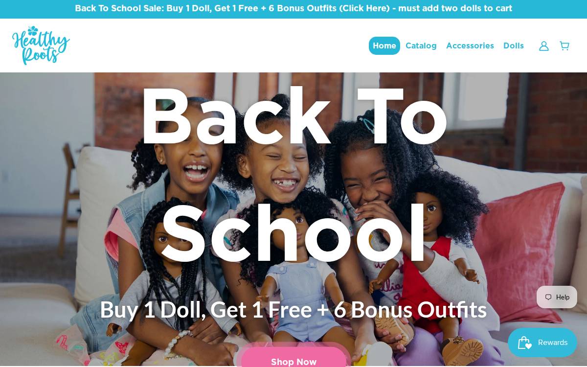 Healthy Roots Dolls website preview