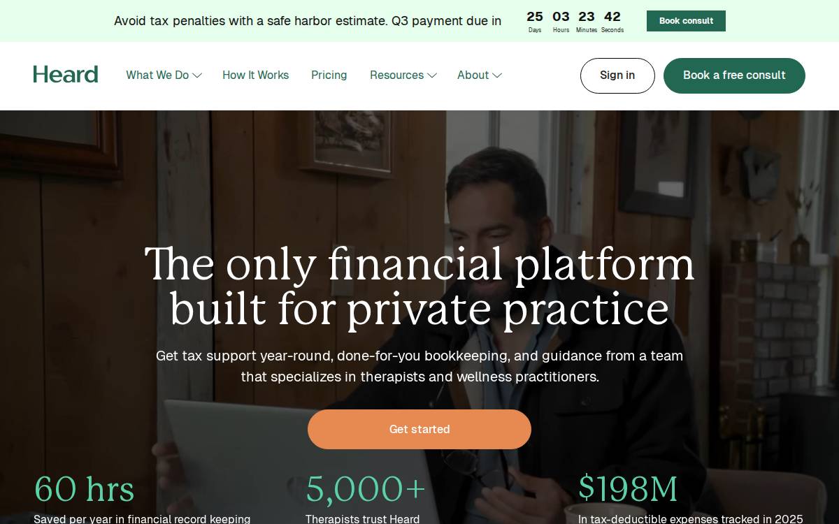 Heard website preview