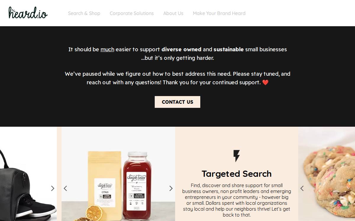 Heard website preview