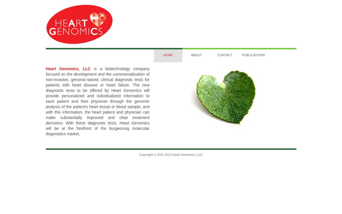 heartgenomics website preview