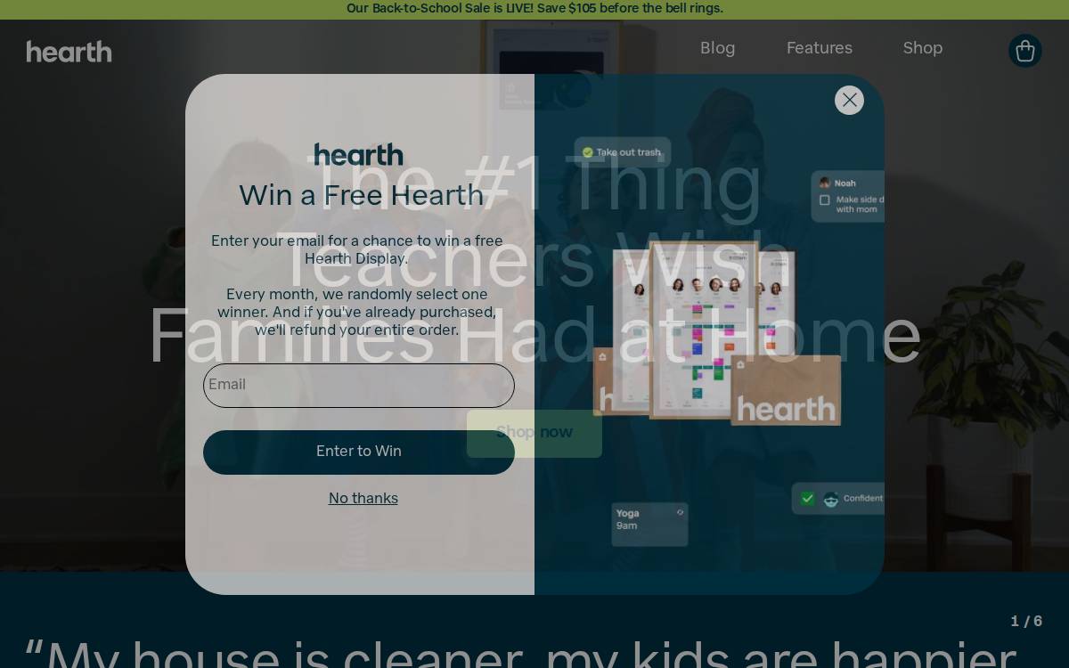 Hearth Display Consumer Hardware website preview