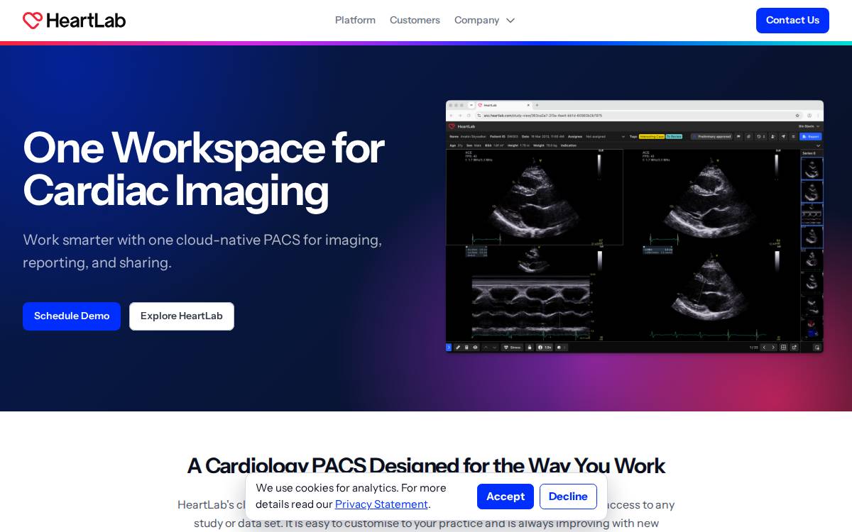 HeartLab website preview