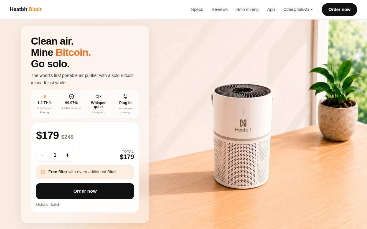 Heatbit website preview