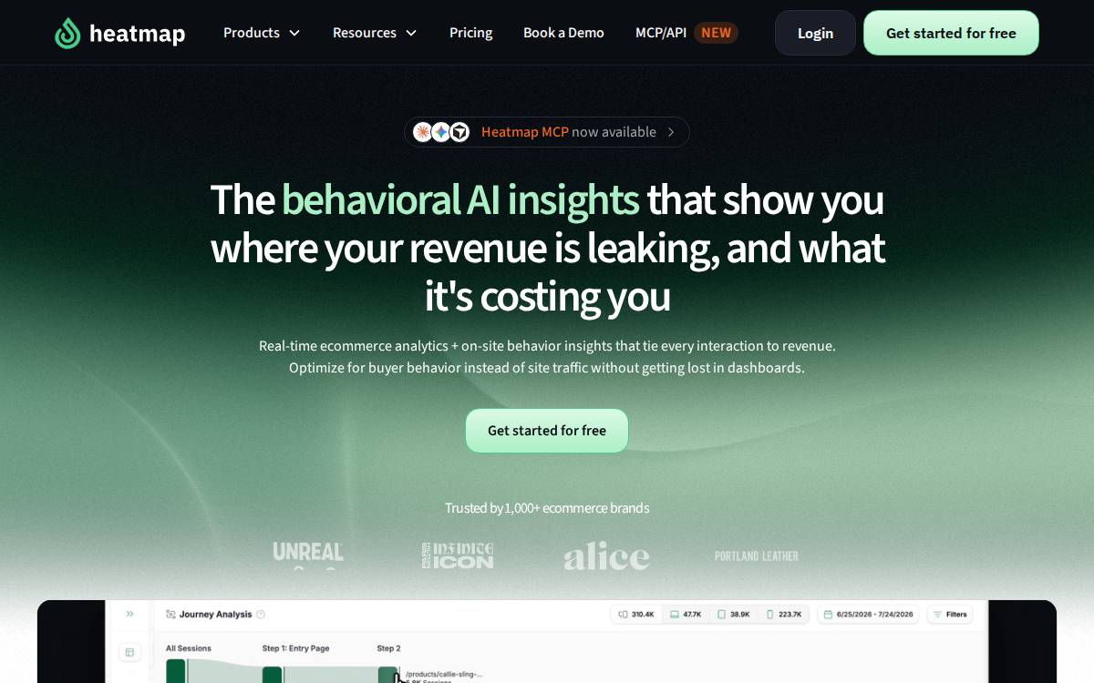 Heatmap website preview