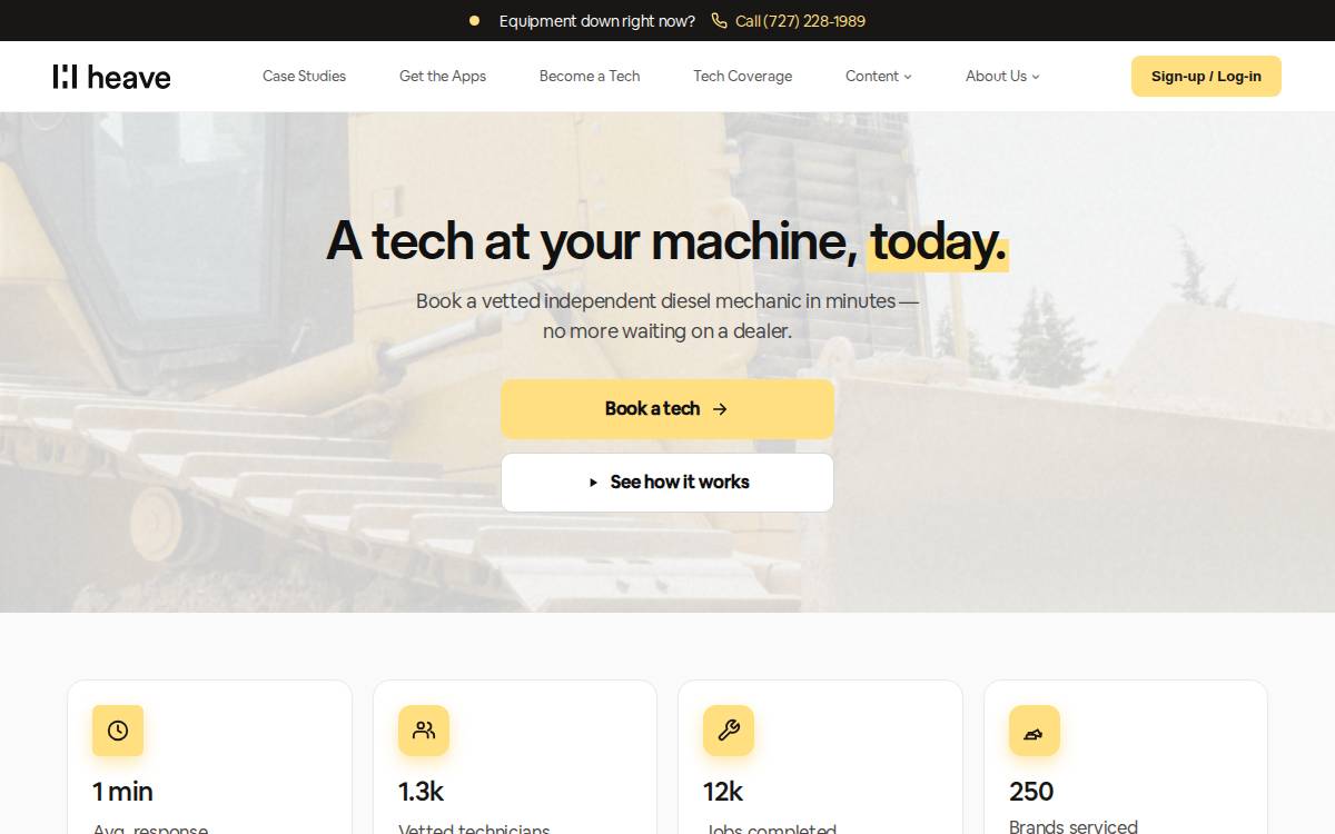 Heave website preview