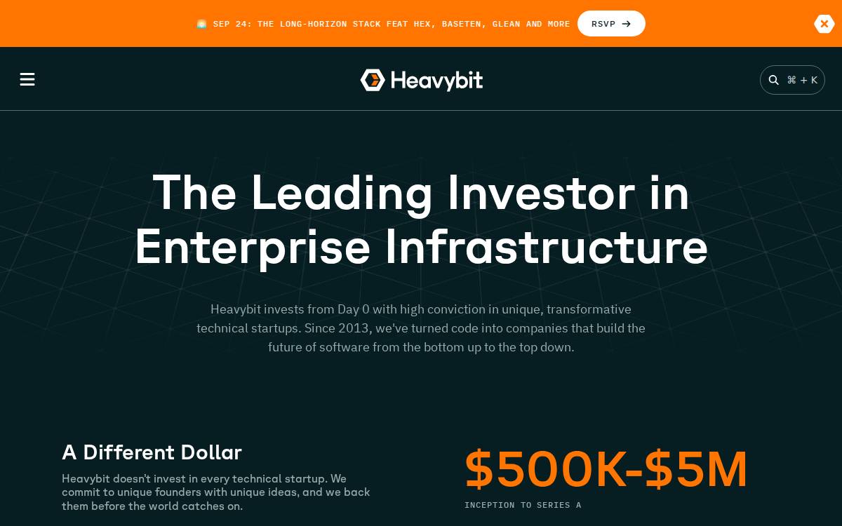 Heavybit website preview