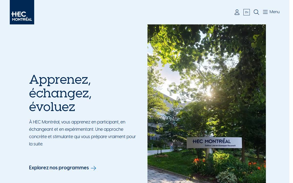 Hec website preview