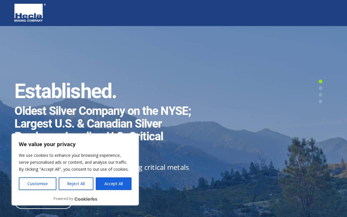 Hecla Mining Co/De website preview