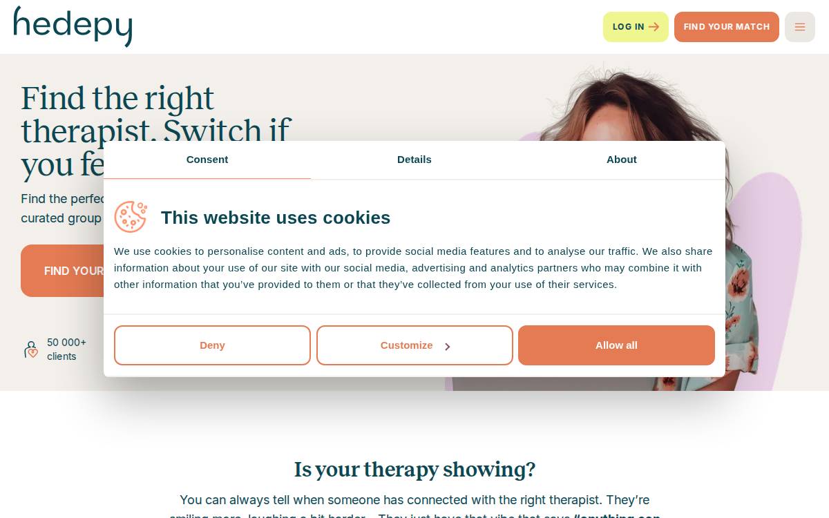 Hedepy website preview