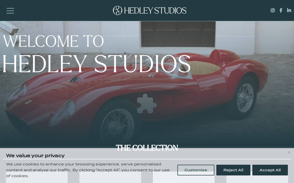 Hedleystudios website preview
