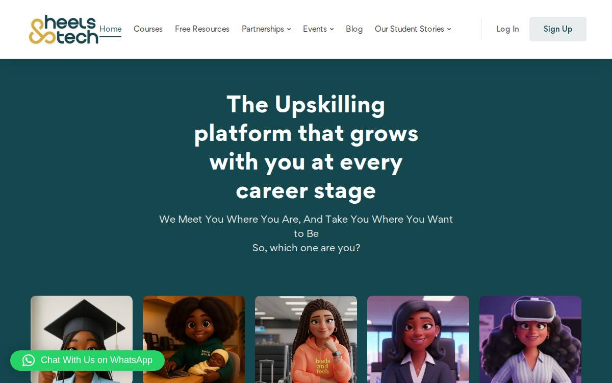 Heels and Tech website preview