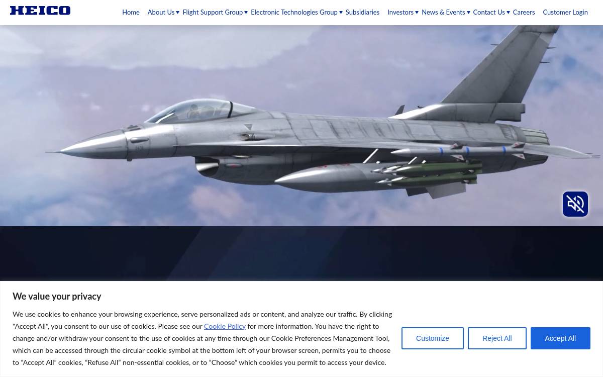 Heico website preview