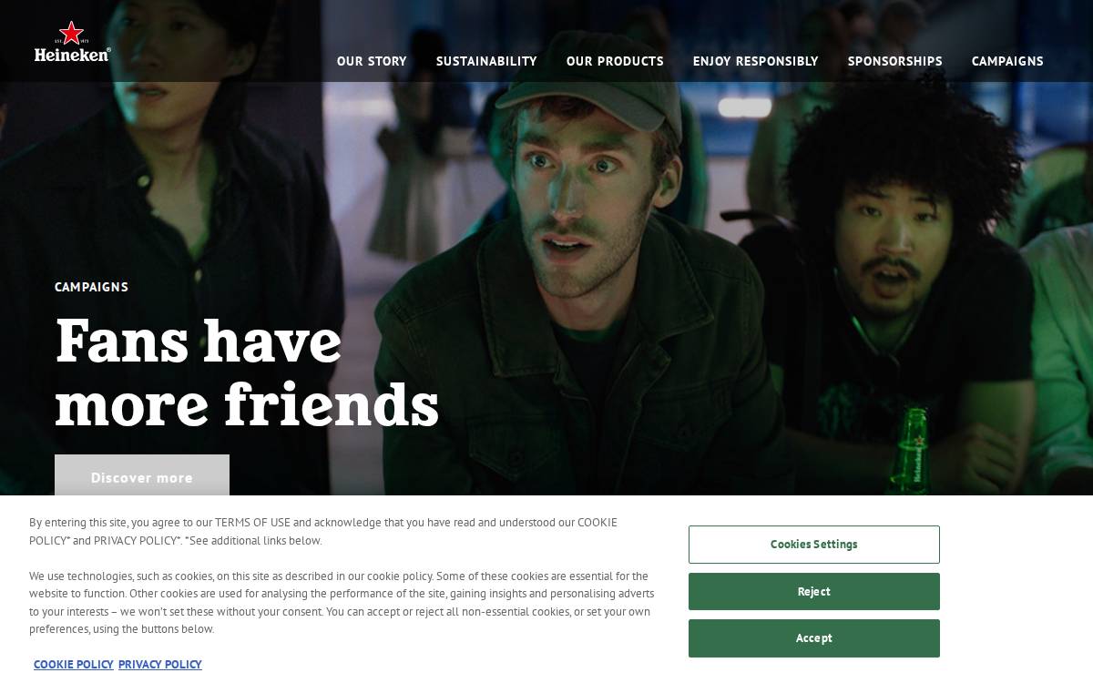 Heineken website preview