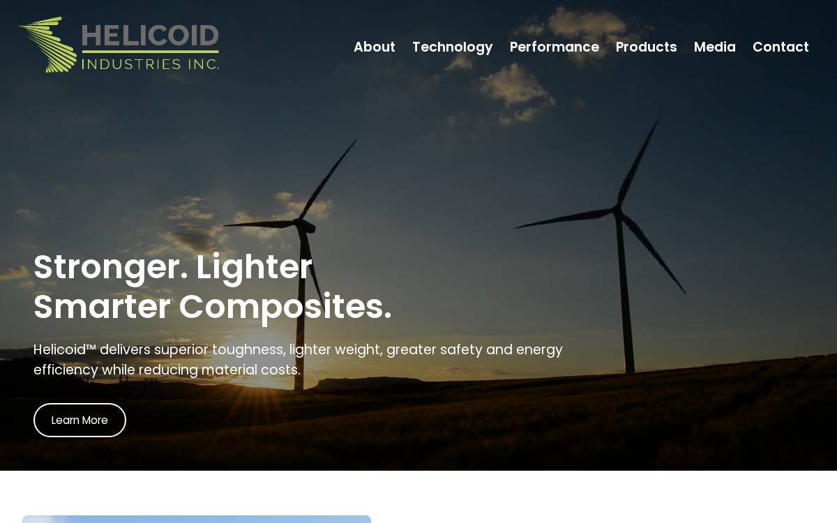 Helicoid Industries website preview