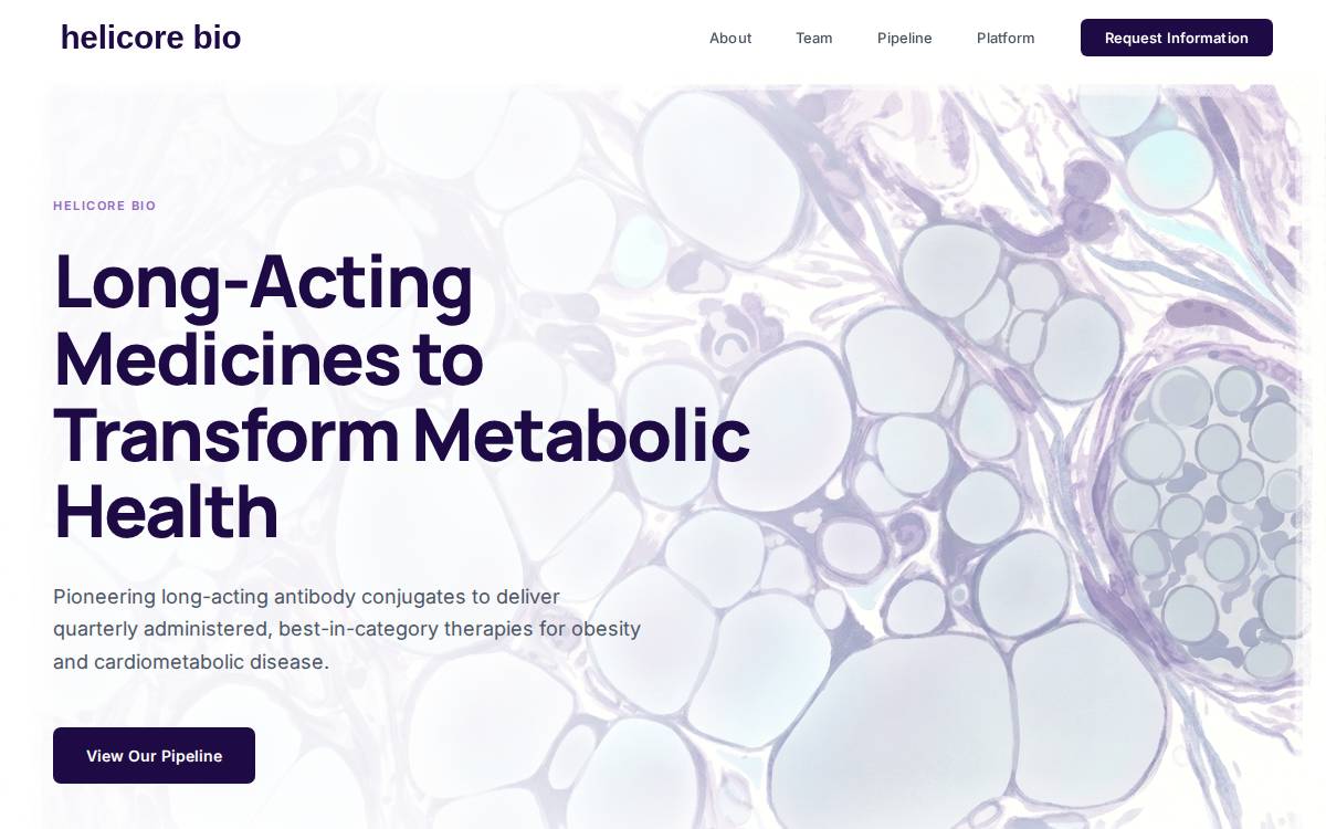 Helicore Biopharma website preview