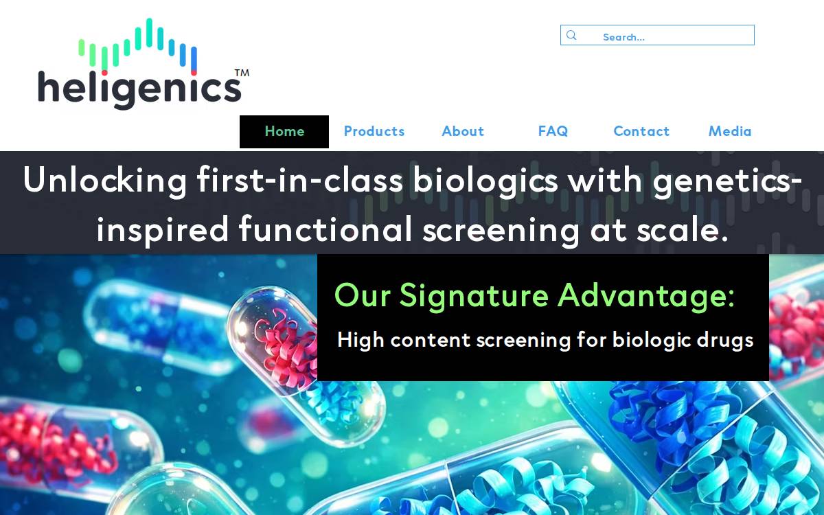 Heligenics website preview