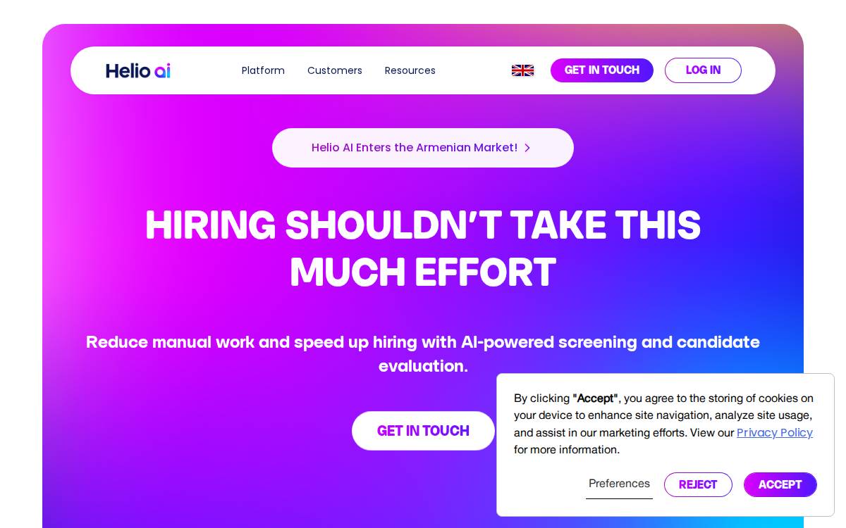 Helio AI LLC website preview