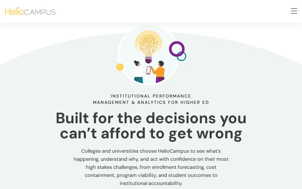 HelioCampus website preview