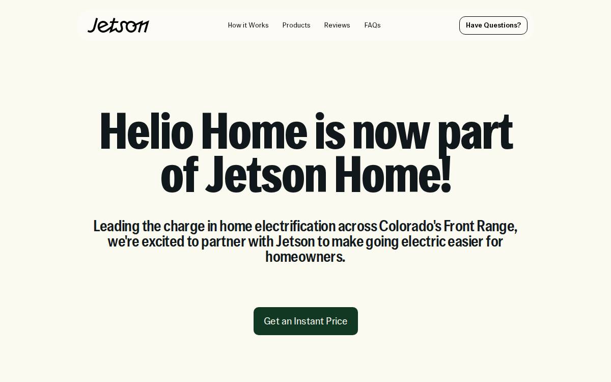 Helio Home website preview