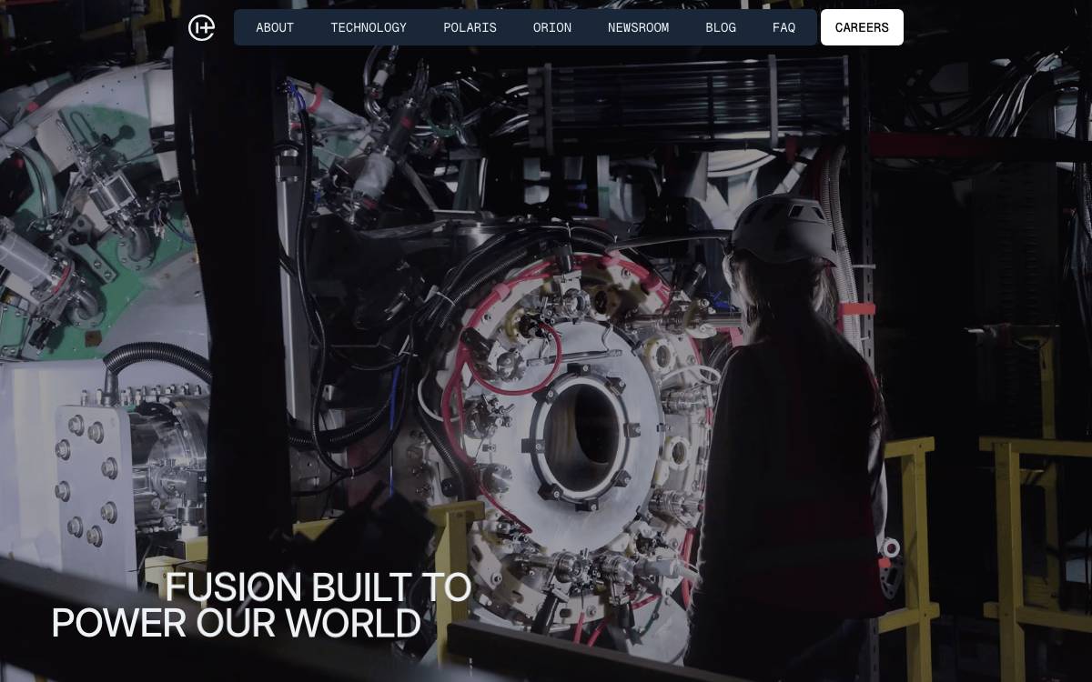 Helion Energy website preview
