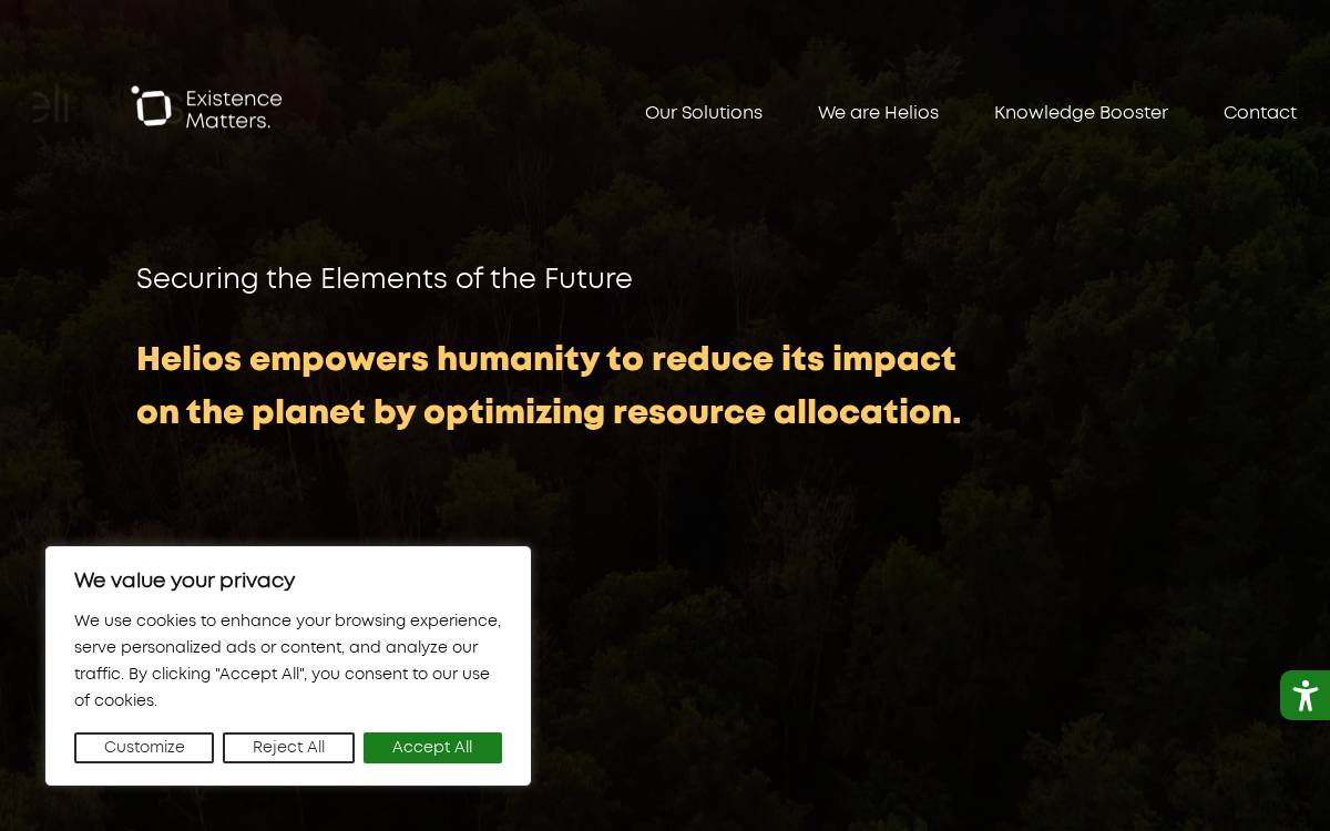 Helios website preview