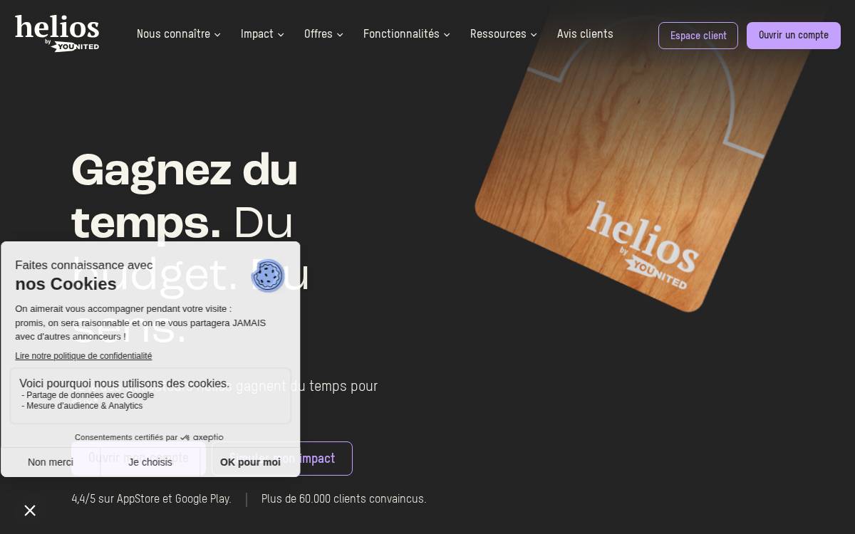helios website preview