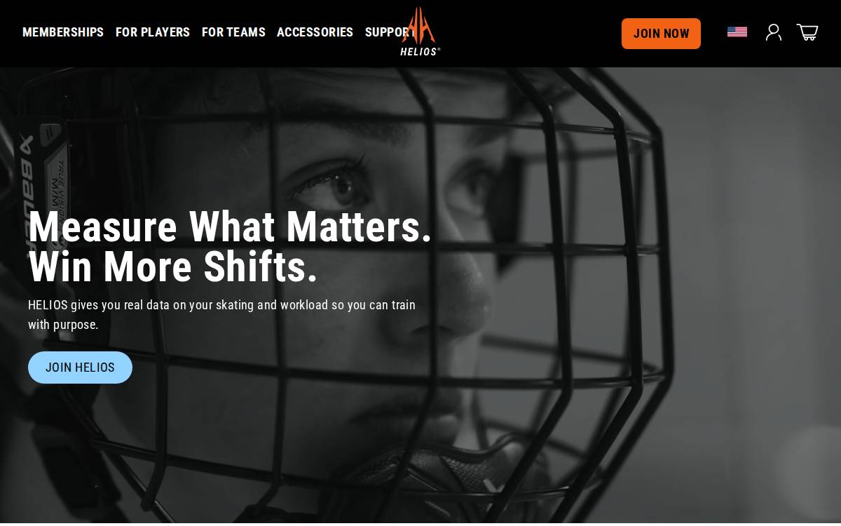 Helios Hockey website preview