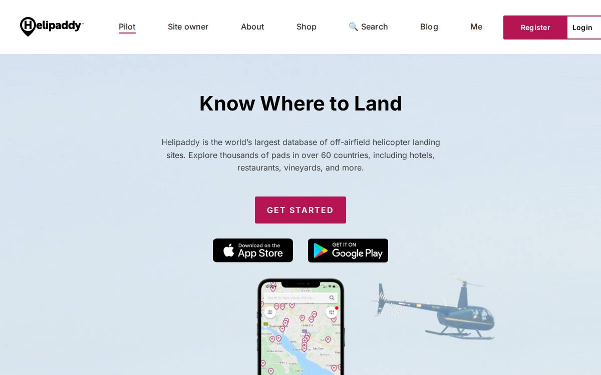 Helipaddy website preview