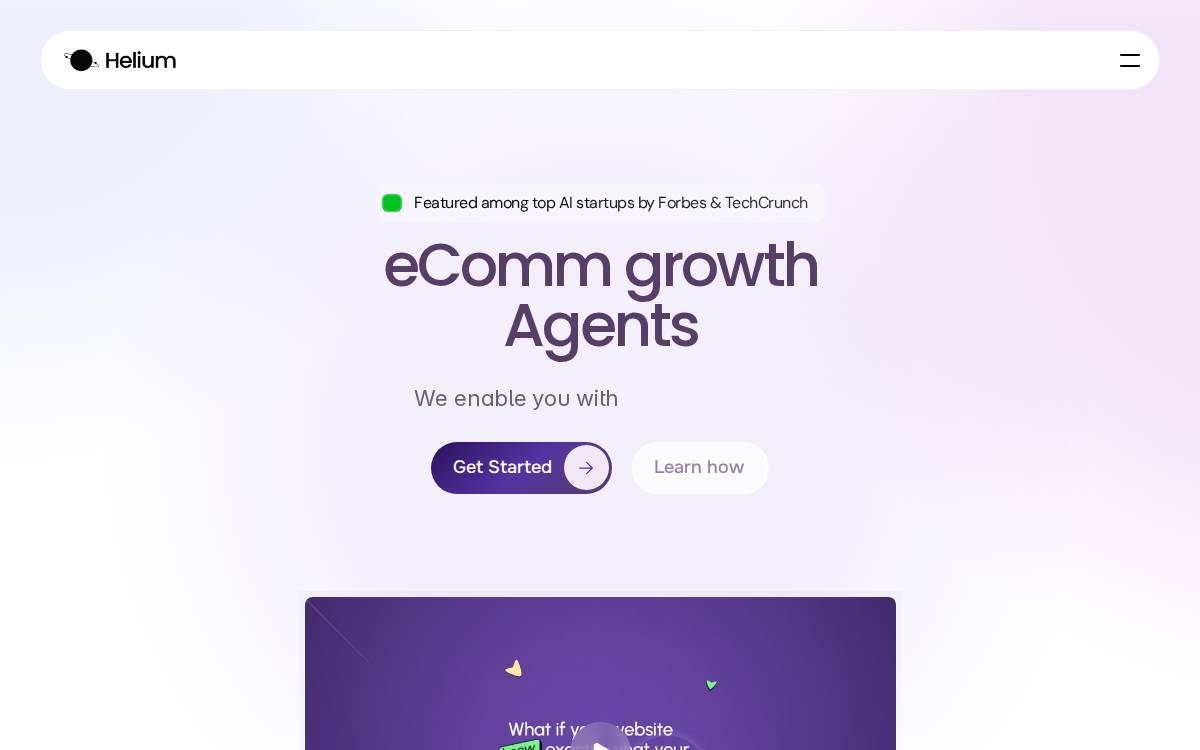 Helium website preview