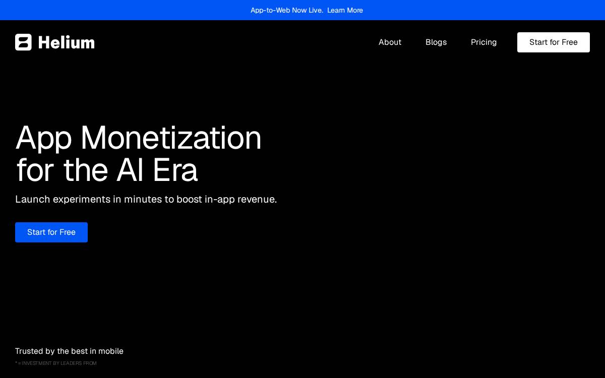 Helium website preview